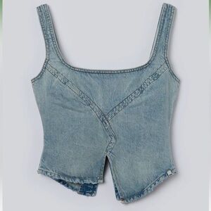NWT Dala Denim Broken Corset Jean Top Size 28/ US Small